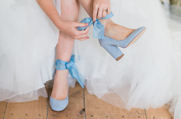 Caro wears Hetty Blue Organza