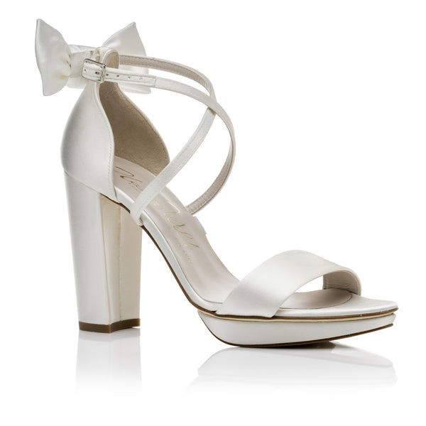 Ivory block heel sandals Harriet Wilde Wedding Shoes