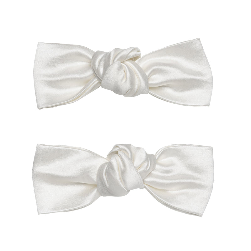 Bow Shoe Clips Ivory