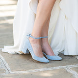 Hetty Mid Blue Organza Wide