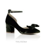 Bow Shoe Clips Forest Green