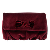 Riley Bow Velvet Clutch