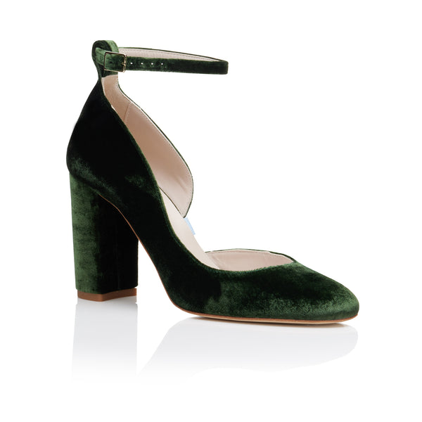 Hetty Forest Green Wide with Straps