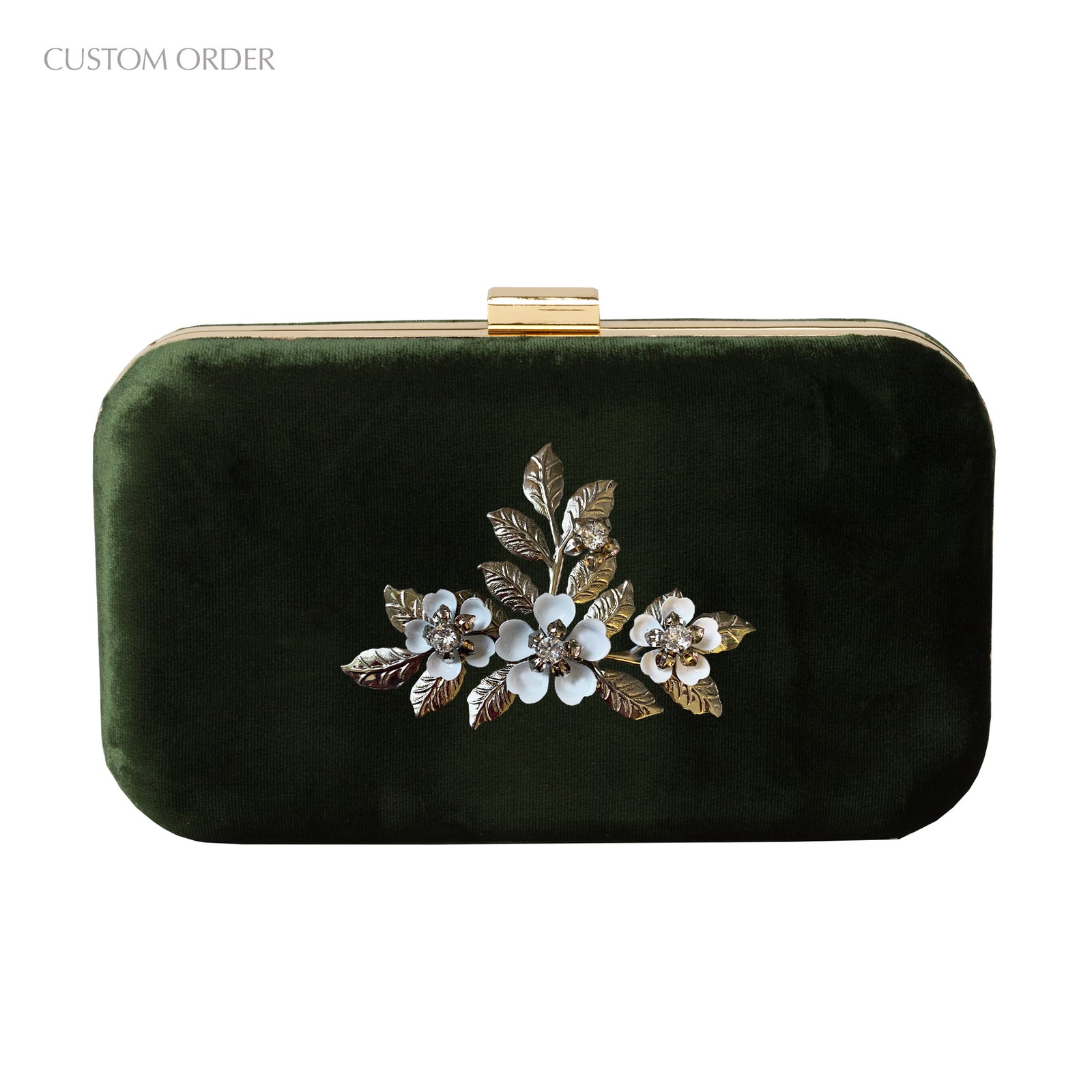 Amelia Forest Green Clutch Harriet Wilde Wedding Shoes